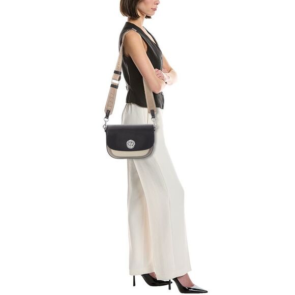 Marc Jacobs Cb Signet Turnlock Leather Saddle Bag, Grey - Picture 4 of 4